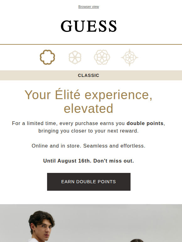 There, starting today earn double points on every purchase.