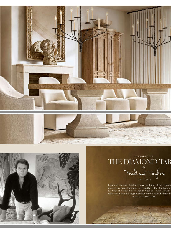 Introducing the Original Diamond Table by Michael Taylor, Godfather of the California Look.