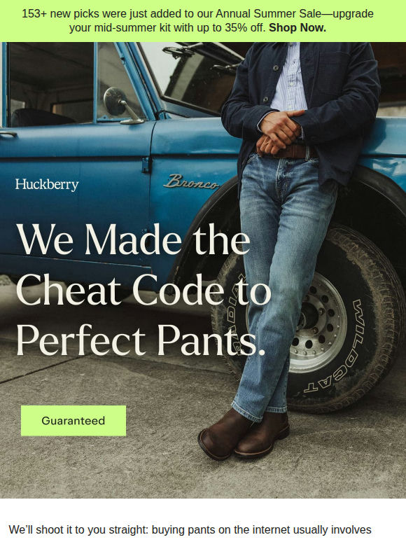 No more sizing roulette.
