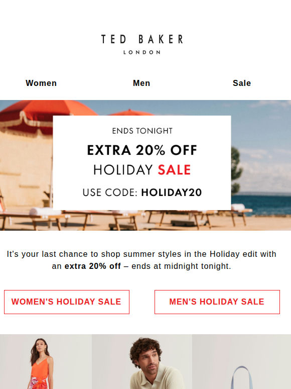 ENDS TONIGHT: Extra 20% Off Holiday Sale