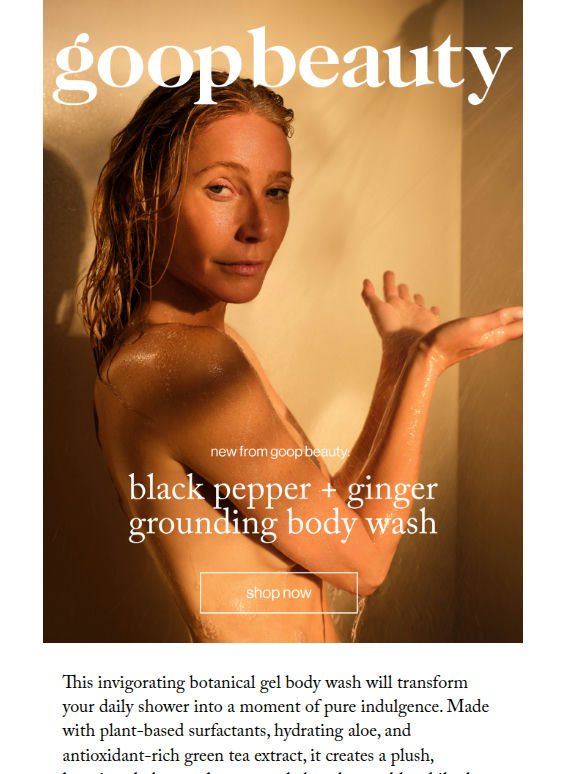new: Black Pepper + Ginger Grounding Body Wash