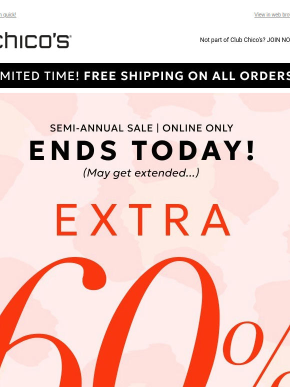 Extra 60% Off Sale Ends Today (But We Might Extend It 👀)
