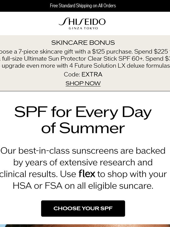 FREE Shiseido ☀️ With $225 Purchase