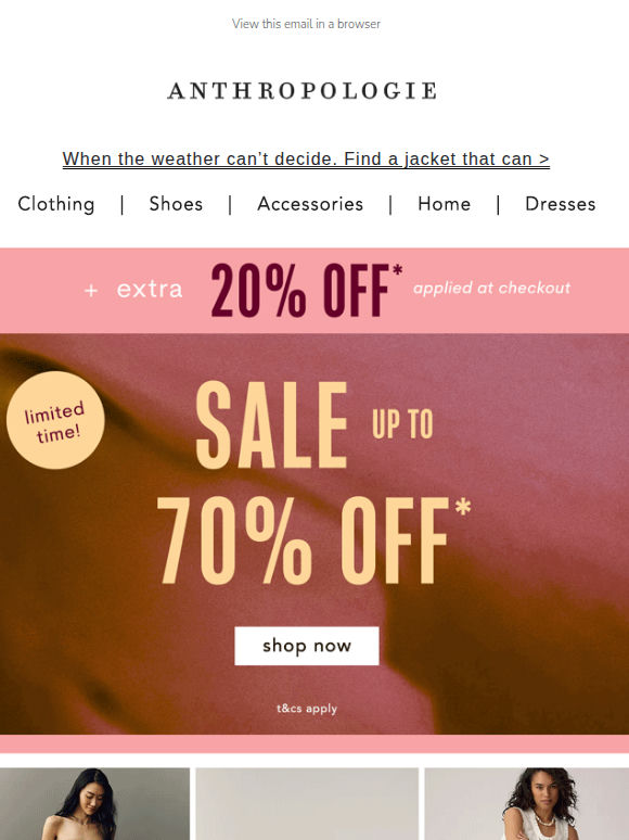 There's EXTRA 20% off sale right now