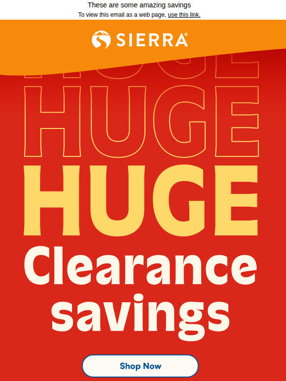 HUGE clearance? The hugest.
