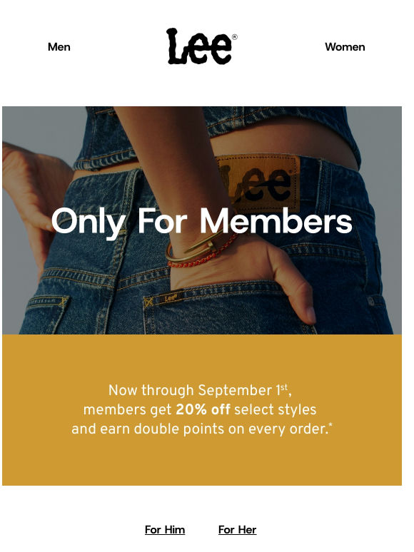 20% off sitewide for Reward Members