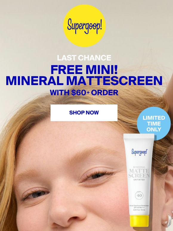 Last chance for free SPF