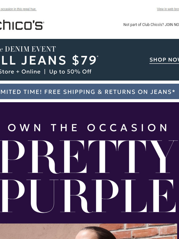 What's Next: The Purple Moment 💜 + Denim Event