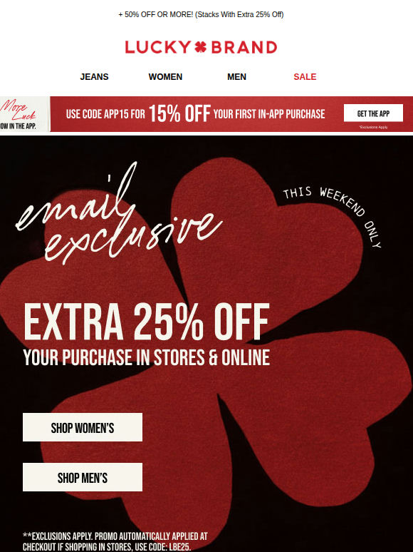 Weekend Sale: EXTRA 25% Off Fall ‘Fits