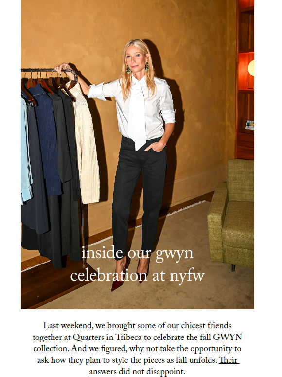 a look at GWYN’s NYFW celebration