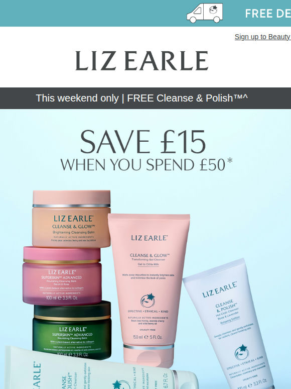 Your weekend upgrade: FREE Cleanse & Polish