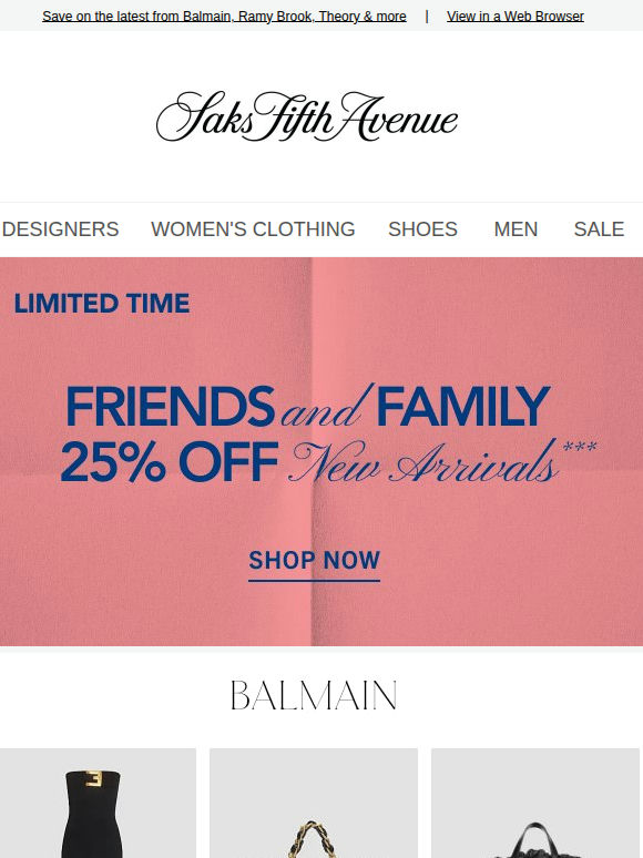 Friendly reminder: Enjoy 25% off new arrivals