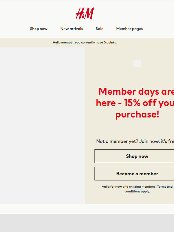 15% off - member days are here!