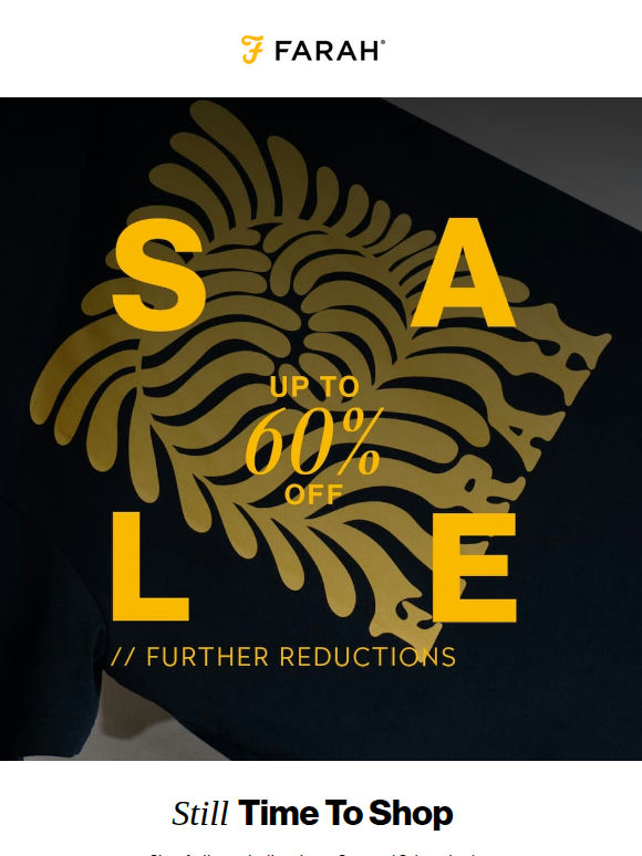 Enjoy Up To 60% Off Selected Styles