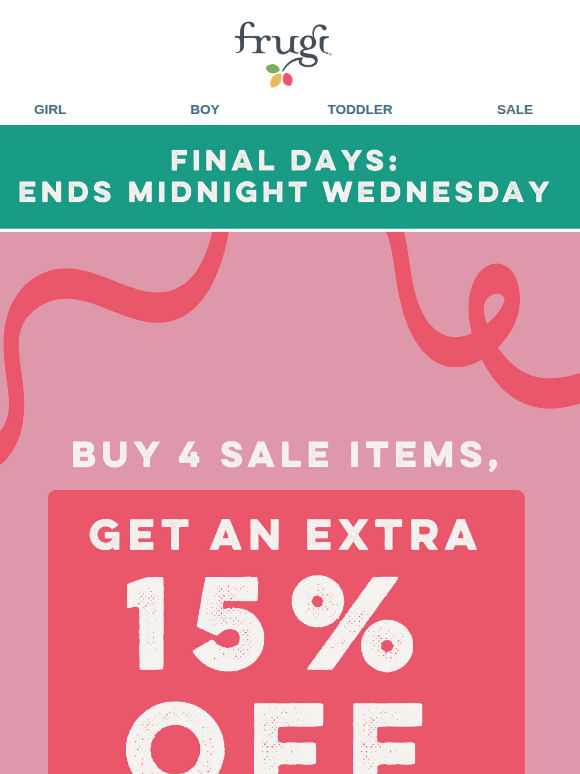 Last Call for Extra 15% off SALE