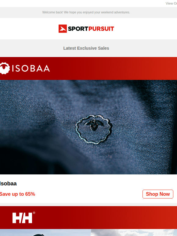 Up to 69% Off: Isobaa | Helly Hansen | Down Jackets | Eastpak | Travelin