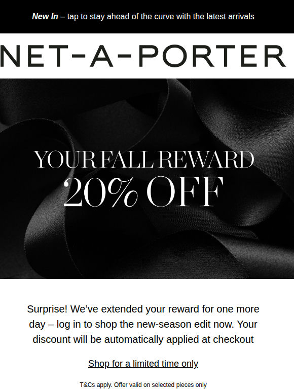 Surprise! We’ve extended your reward