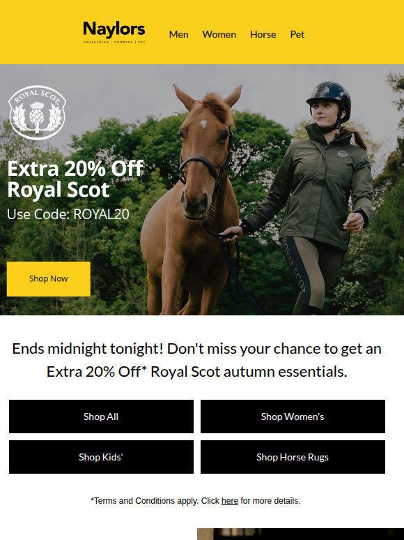 ⏰ Ends Tonight | Extra 20% Off Royal Scot