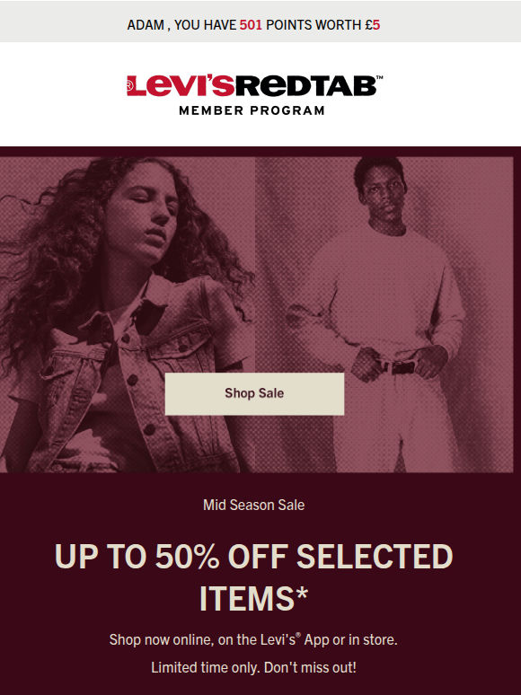 Up to 50% off selected items