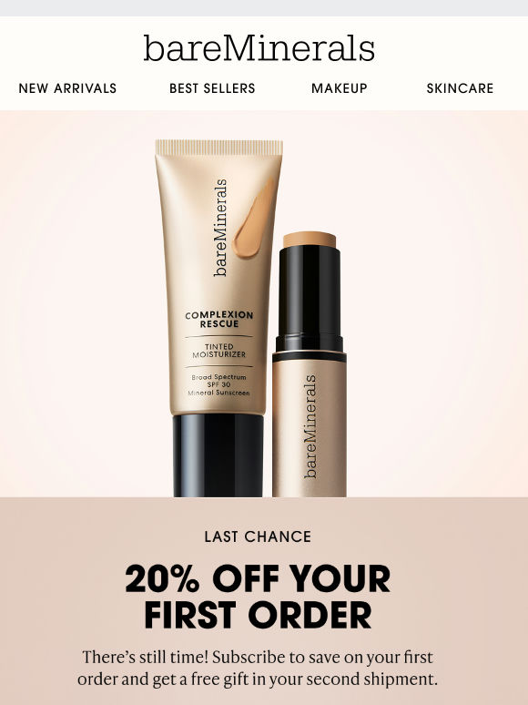 20% off first subscription ends today!