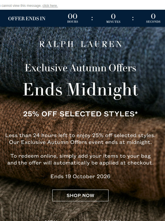Last Chance | 25% Off Ends at Midnight