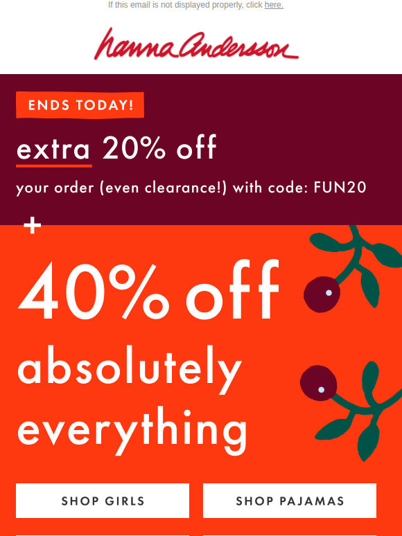 ENDING 🚨 40% Off Everything + EXTRA 20% Off
