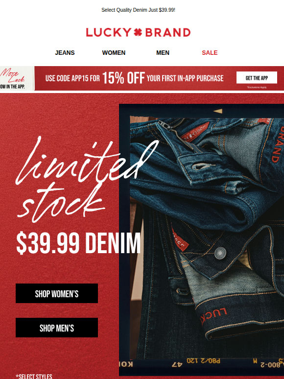 Denim You’ll Love. Prices You’ll Love More.