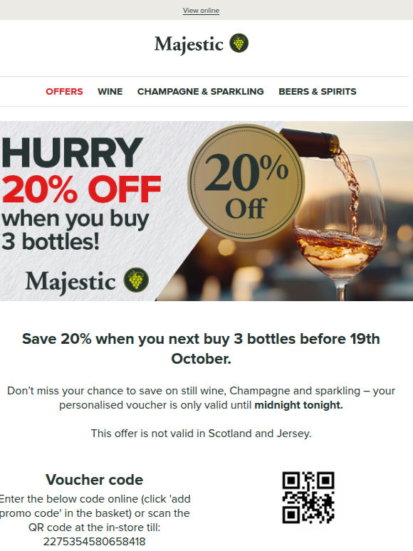 Last chance! Your 20% off voucher expires at midnight