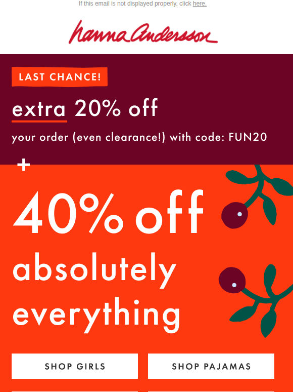 ⏰ CLOCK IS TICKING! 40% Off + EXTRA 20% Off
