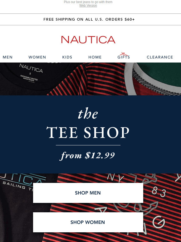 Gift great tees: starting at $12.99