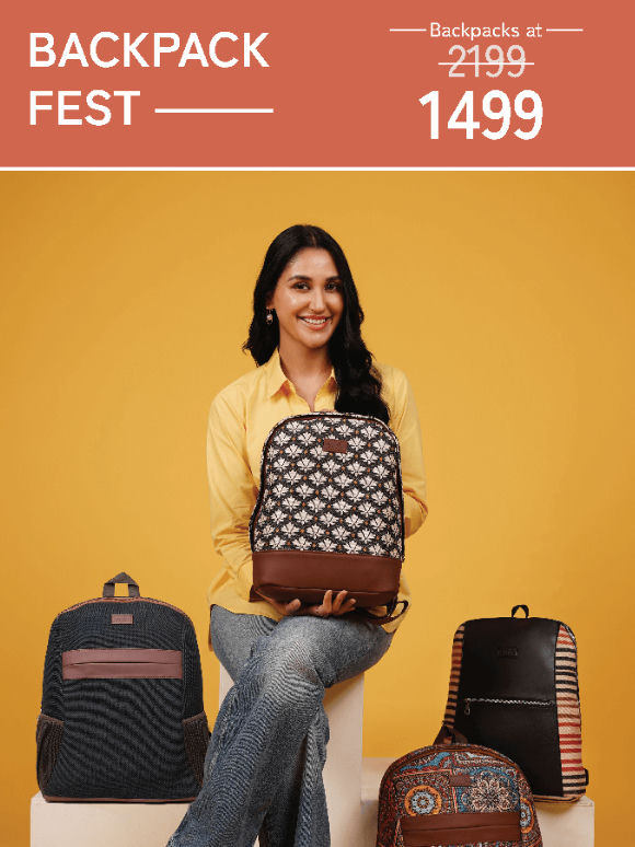 Backpacks only at 1499 - Backpack Fest is now Live!