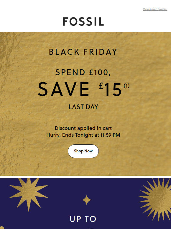 Your EXTRA £15 ends tonight