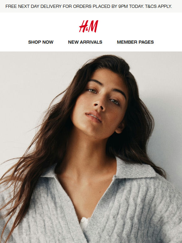 Enjoy free Next Day Delivery today