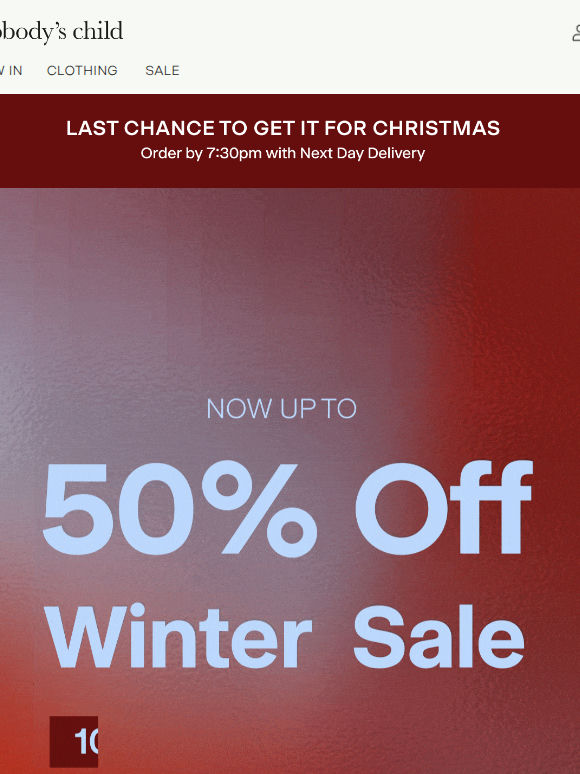 Up to 50% off sale must-haves