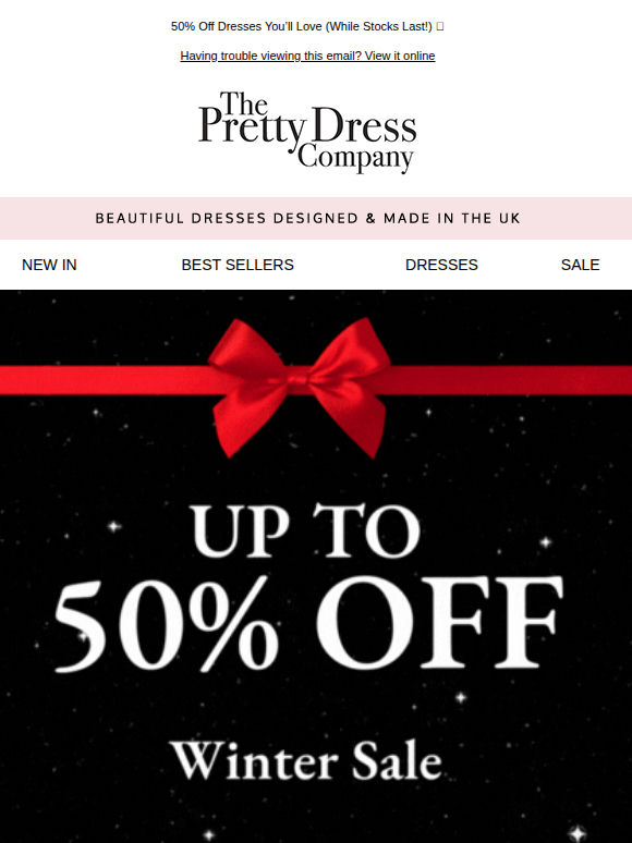 Timeless Dresses, Irresistible Prices — Up to 50% Off