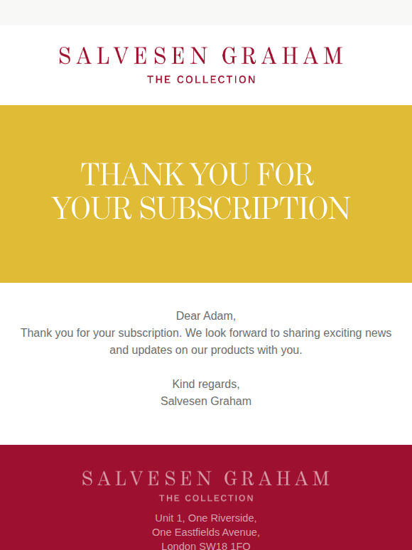 Newsletter Subscription
