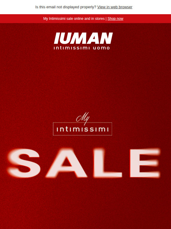 My Intimissimi SALE 50% off| Exclusive access