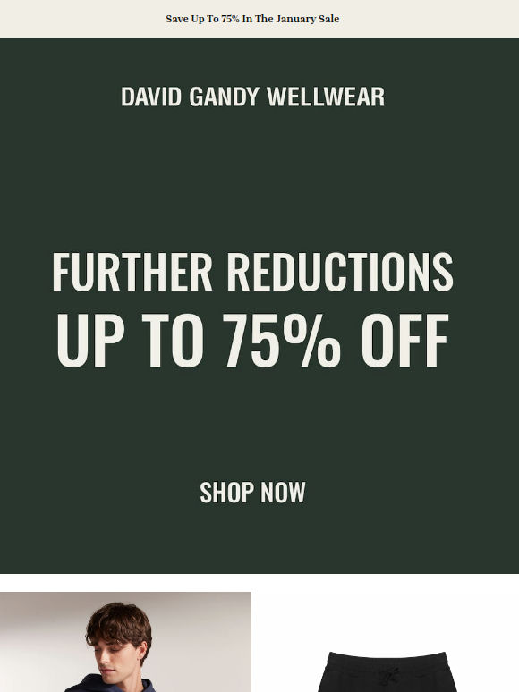 [Further Reductions] Save On Sweats This January