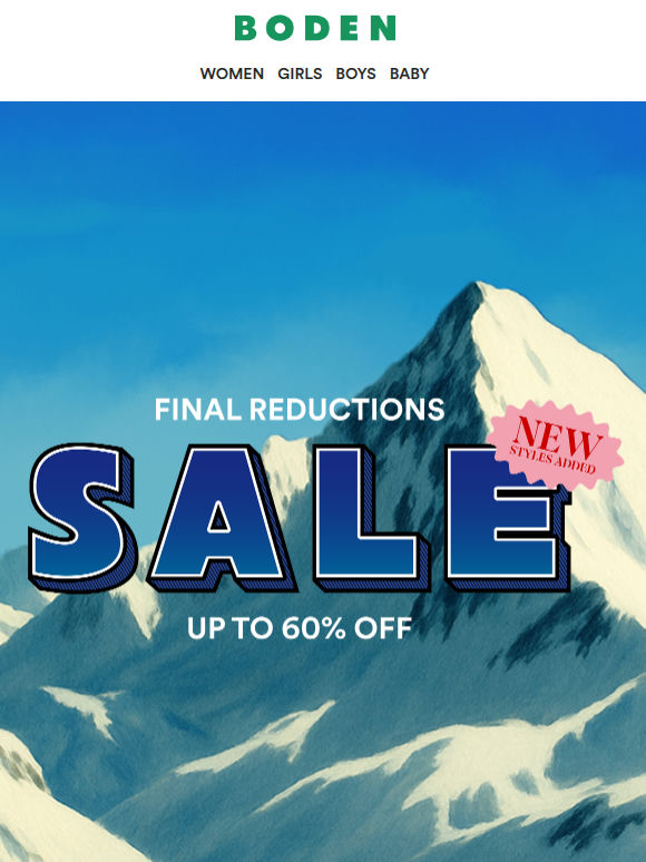 Hurry, last chance, final reductions