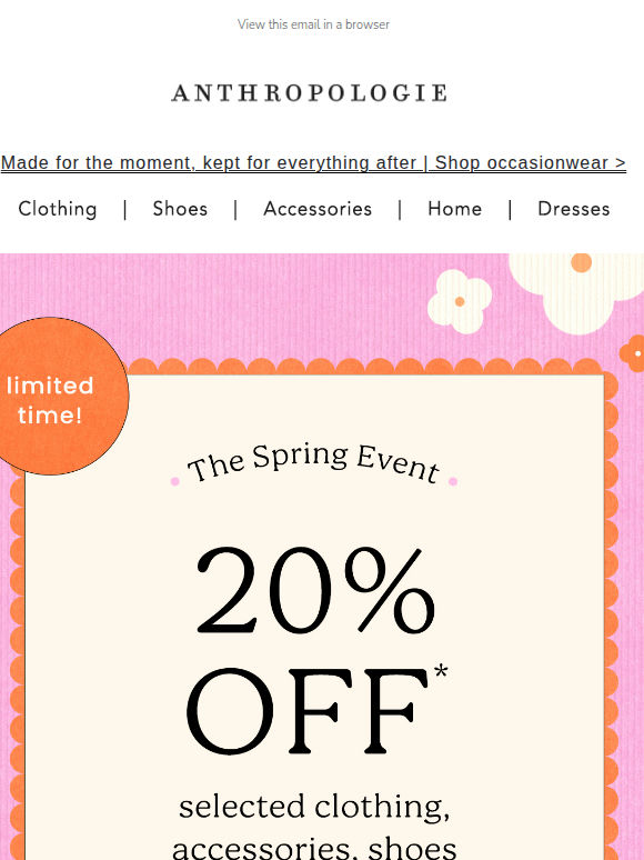 20% OFF clothing & home? We ❤️ this for you