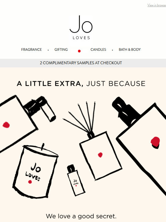Reminder: Spend £100 or more and enjoy a mystery gift from Jo.