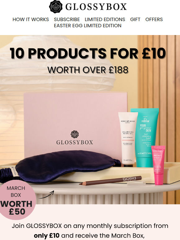 EXCLUSIVE: 10 Products worth over £188