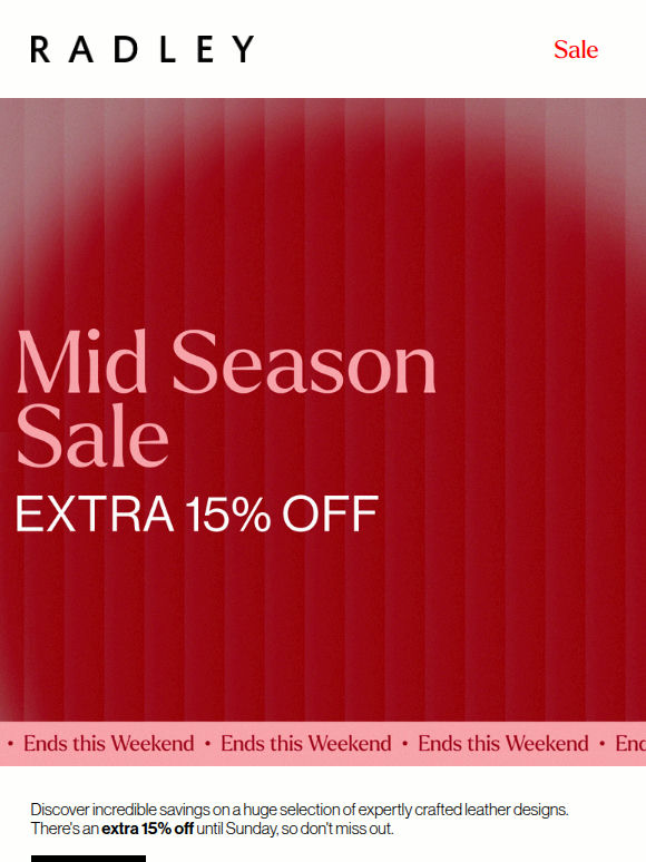 Last chance: extra 15% off sale