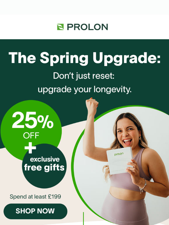 🆙The Spring Upgrade: -25% and a double free gift for you 🌿