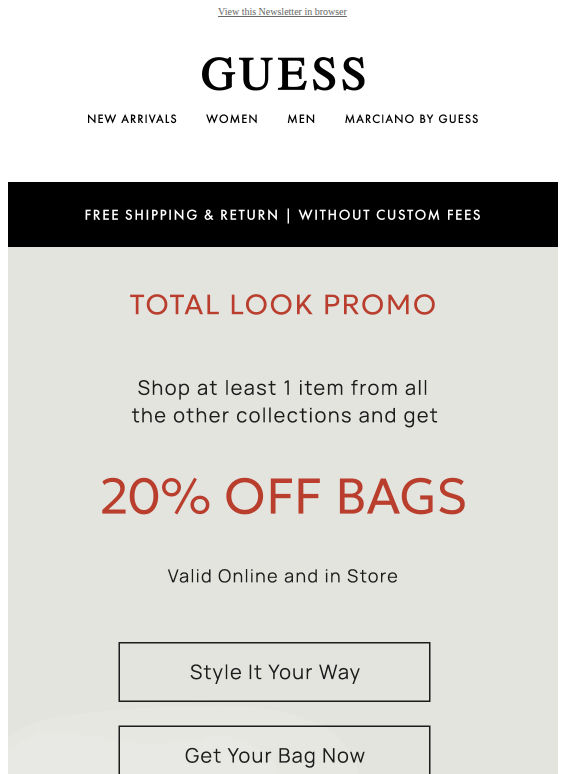 20% off bags: You Deserve a New Total Look