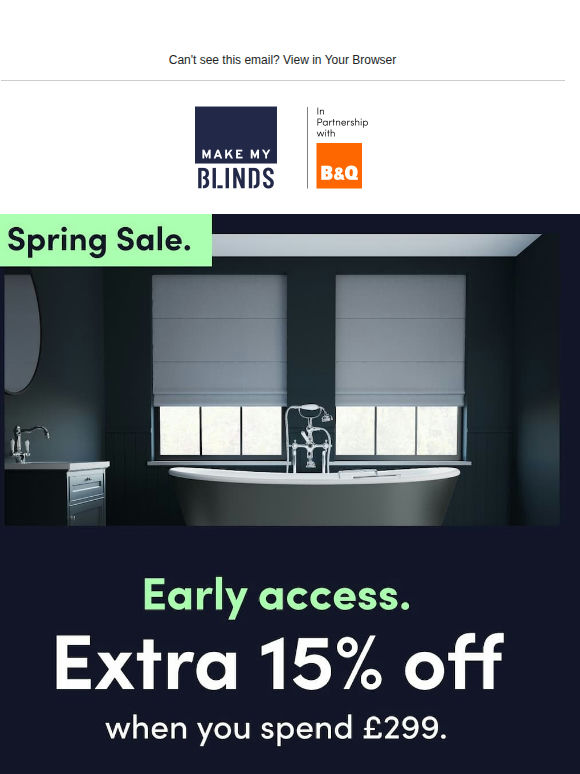 Early Access Bank Holiday Sale 📣Shop Now!