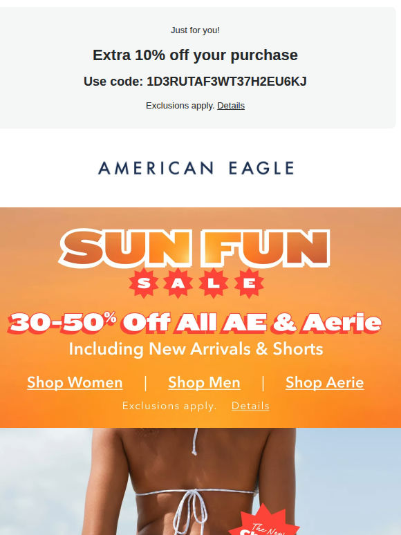 Hey, hot stuff❤️‍🔥☀️ 600+ new arrivals + 30-50% off all AE & Aerie