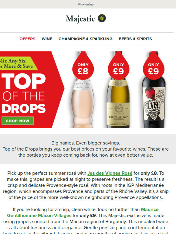 NEW Top of the Drops from £8