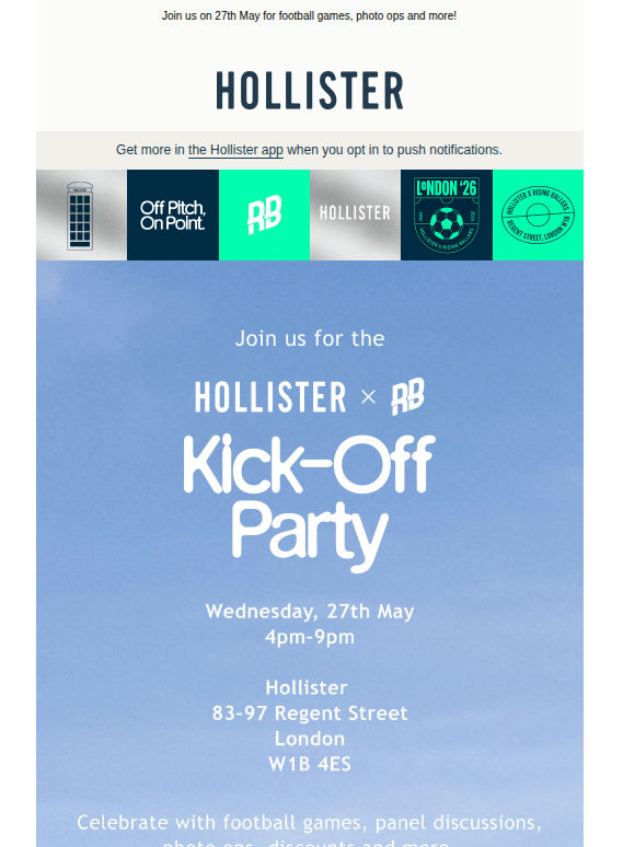 You’re invited: Hollister x Rising Ballers Kick-Off Party ⚽
