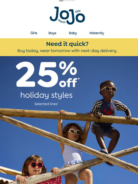 25% OFF: Holiday styles